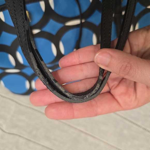 Michael by Michael Kors Jet Set Travel Deco Leather Bag Blue - Picture 8 of 11